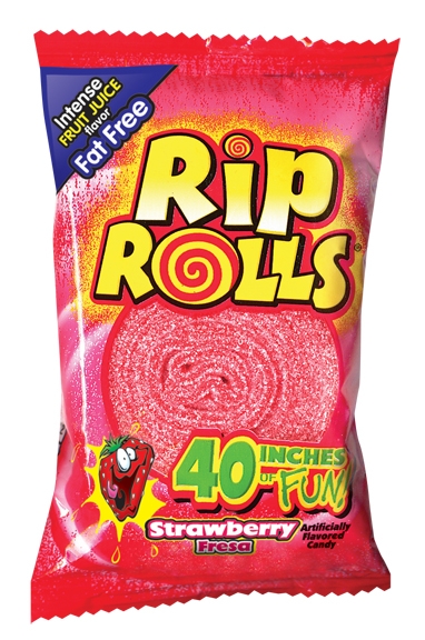 Rip Rolls - Strawberry, 1.4 Ounce -- 288 per case.