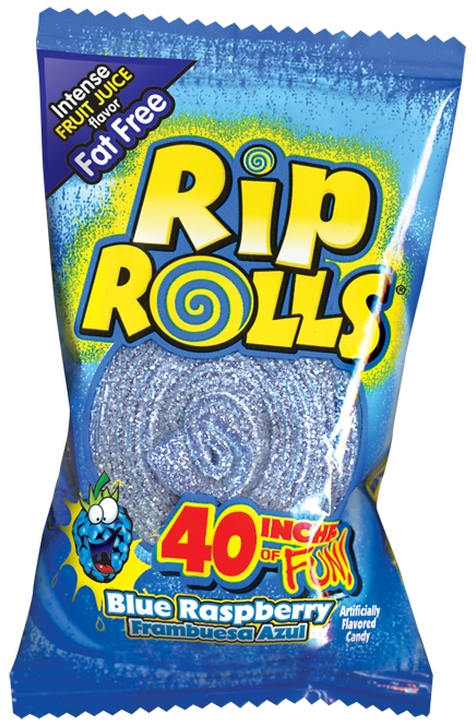 Rip Rolls - Blue Raspberry, 1.4 Ounce -- 288 per case.