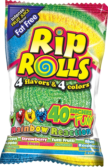 Rip Rolls - Rainbow Reaction, 1.4 Ounce -- 288 per case.