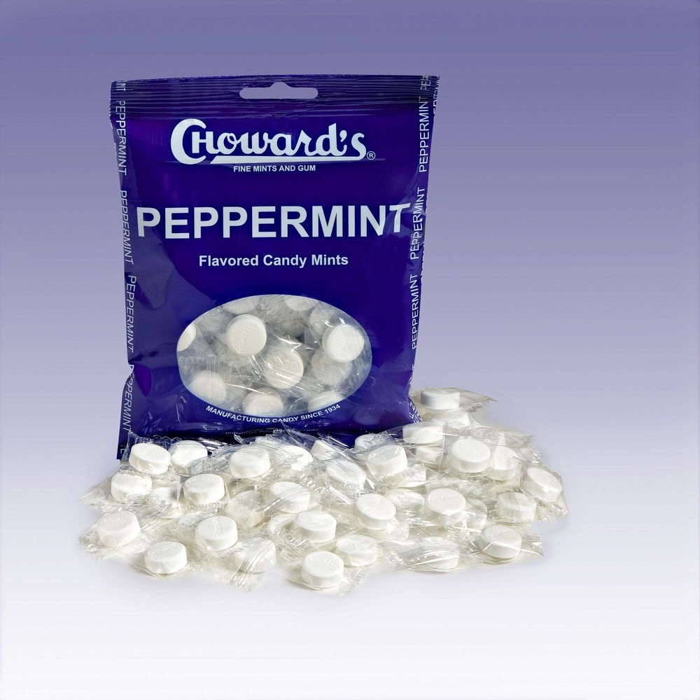Chowards Peppermint Mints, 3 Ounce Peg Bag -- 12 per case