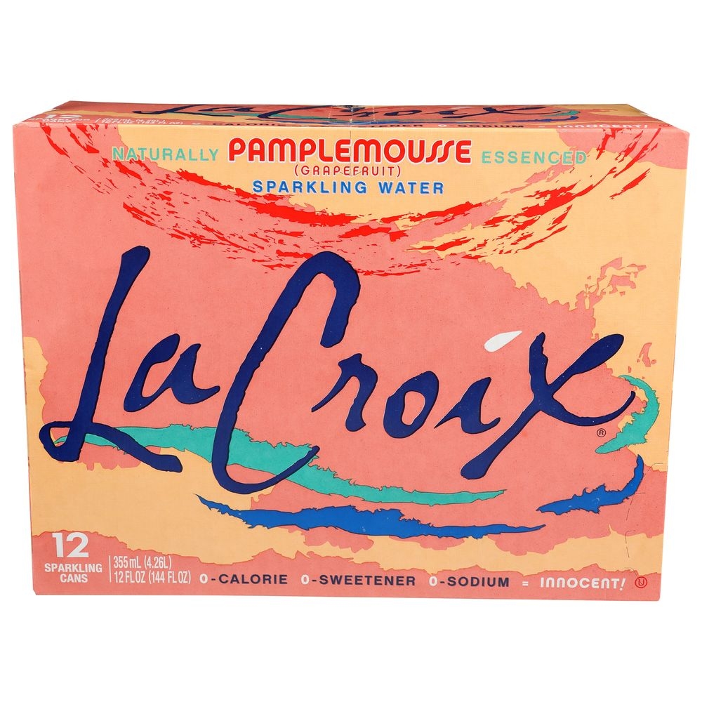 Lacroix Grapefruit Sparkling Water, 12 Fluid Ounce Can - 12 per pack -- 2 packs per case.