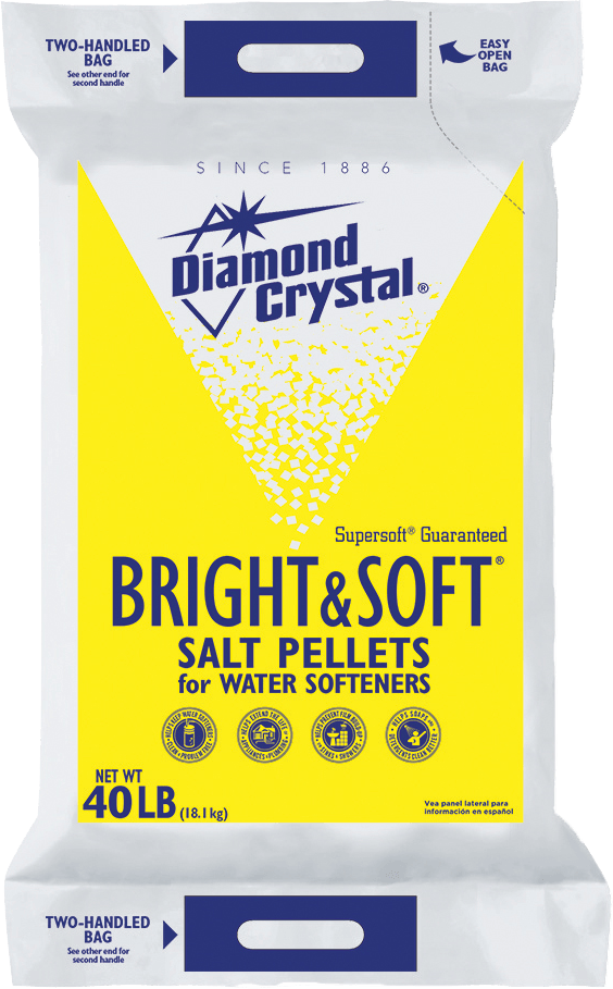 Cargill Salt Diamond Crystal Pellets with Softener Care Formula Salt, 40 Pound.