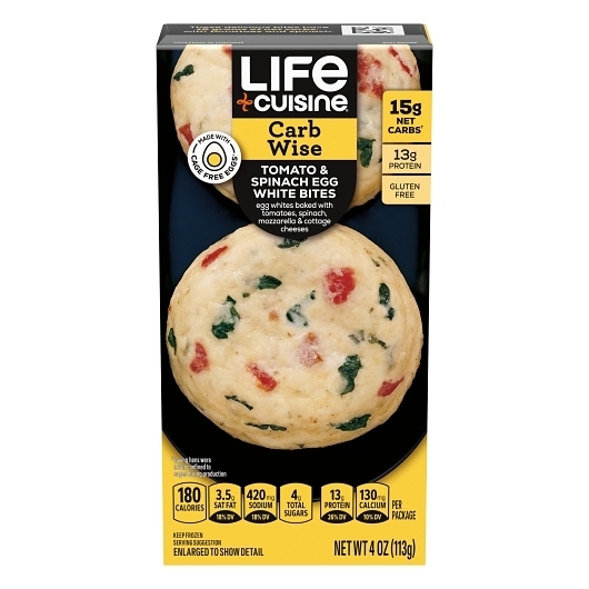 Life Cuisine Tomato Spinach Egg White Bites, 4 Ounce -- 8 per case