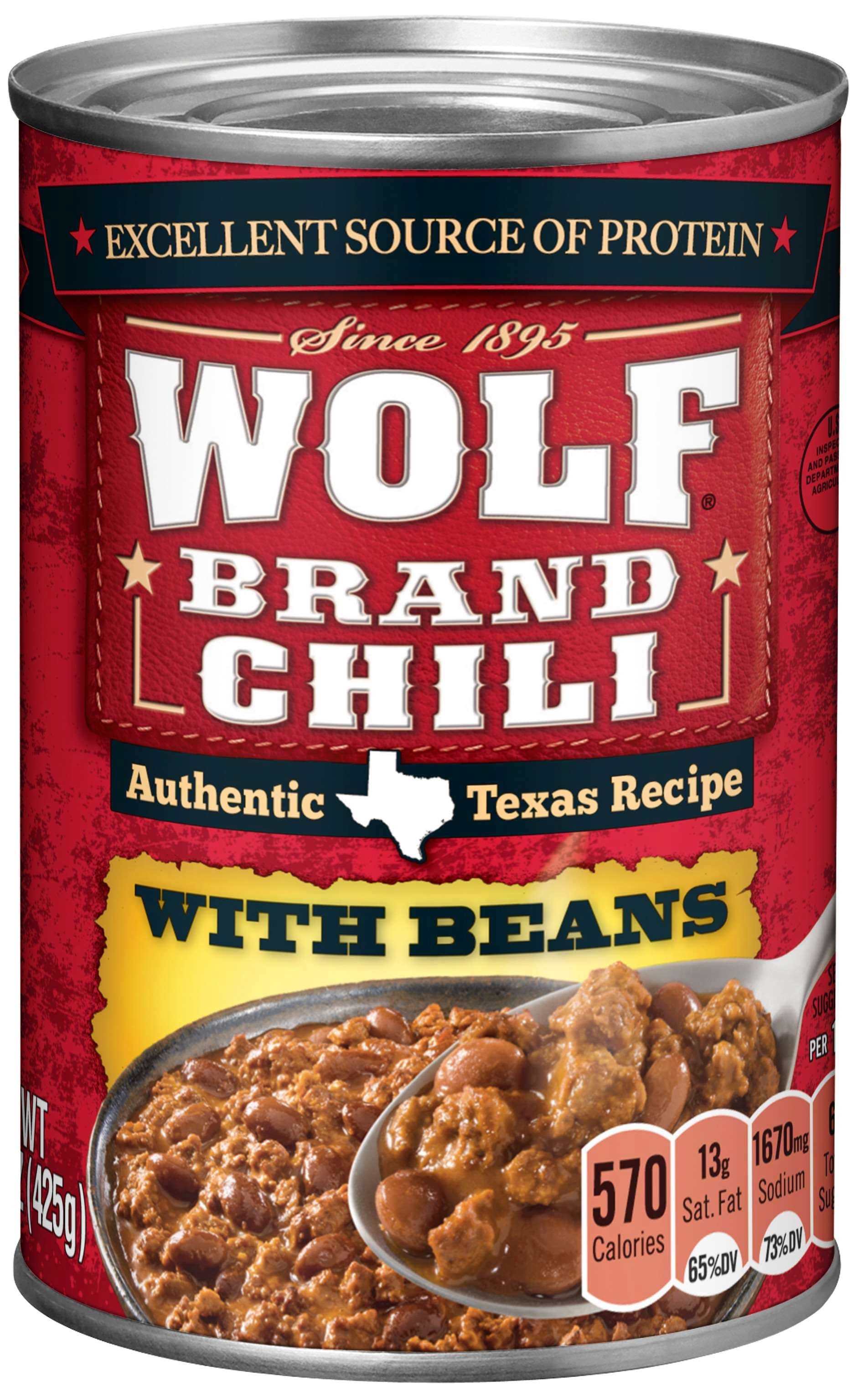 Wolf Brand Chili with Beans, 15 Ounce Can -- 12 per case