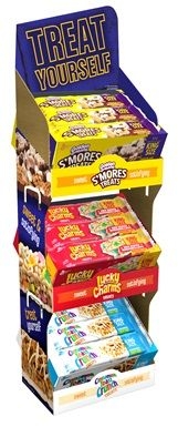 General Mills Cinnamon Toast Crunch Golden Grahams and Lucky Charms Treats Bar, 23.67 Ounce -- 3 per case.