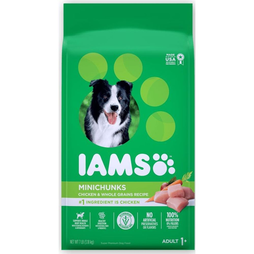 IAMS Chicken and Whole Grain Recipe Minichunks Dry Dog Food , 7 Pound -- 4 per case