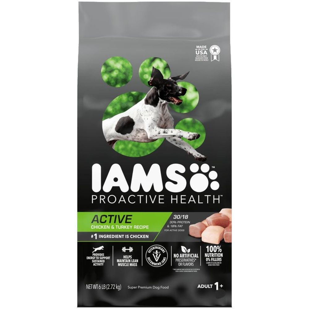 Iams Chicken and Turkey Dog Food, 6 Pound -- 4 per case