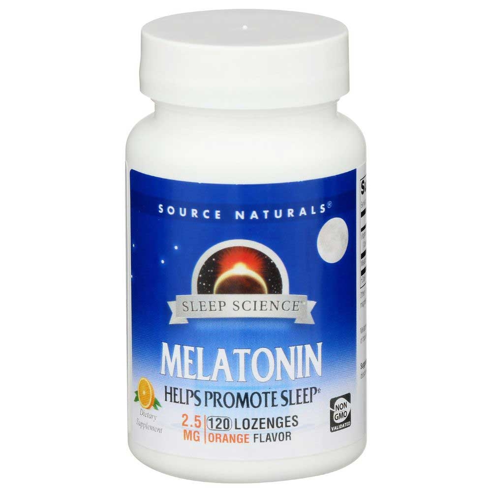 Source Naturals 2.5 mg Orange Flavor Melatonin Lozenges, 120 count