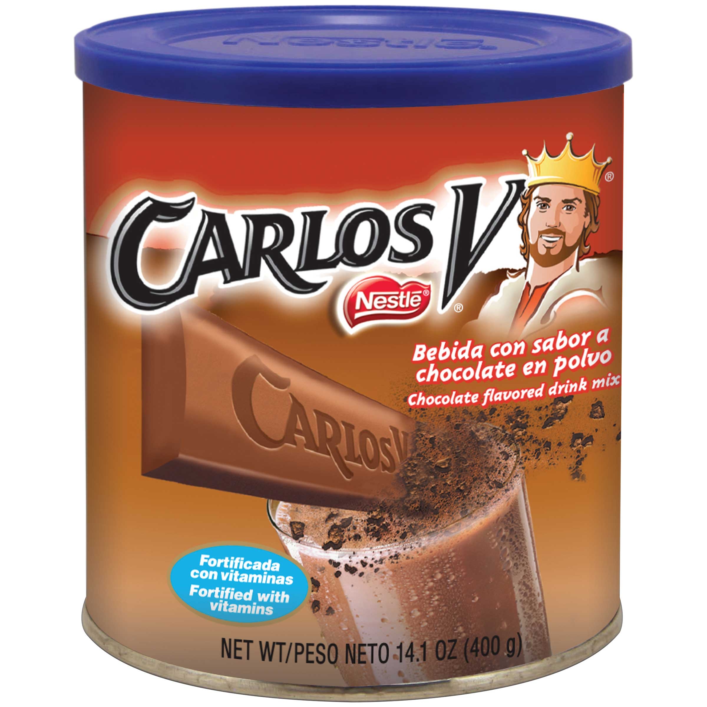 Nestle Carlos V Chocolate Flavored Drink Mix, 14.1 Ounce -- 12 per case.