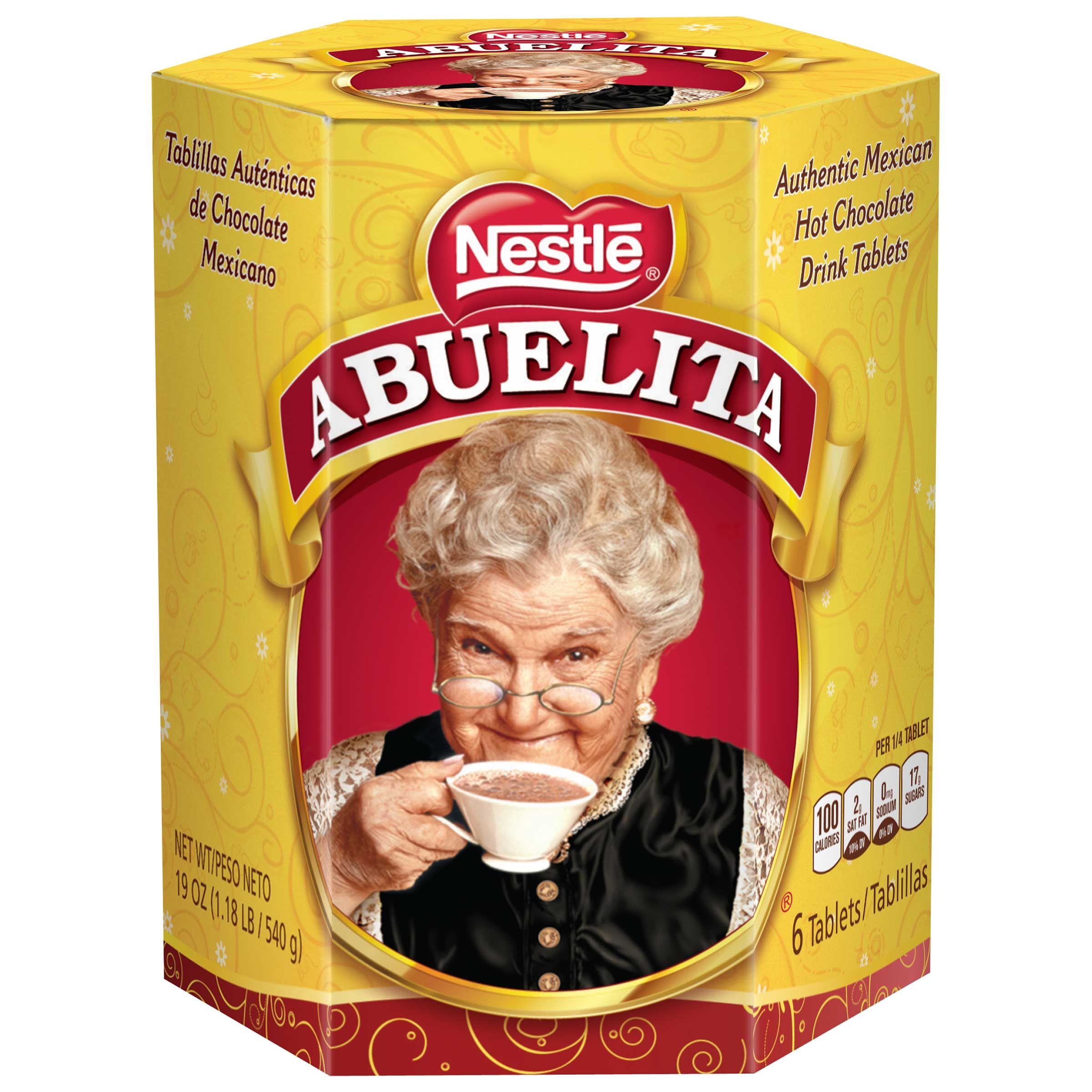Nestle Abuelita Mini Hot Chocolate Drink Tablet - Pallet, 19 Ounce -- 396 per case.