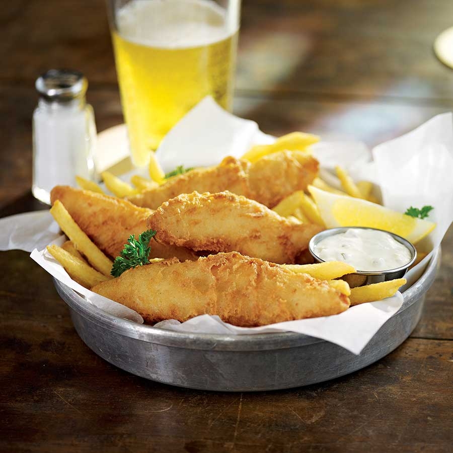 Trident Seafoods Golden Ale Battered Cod, 4 Ounce Pieces, 10 Pound
