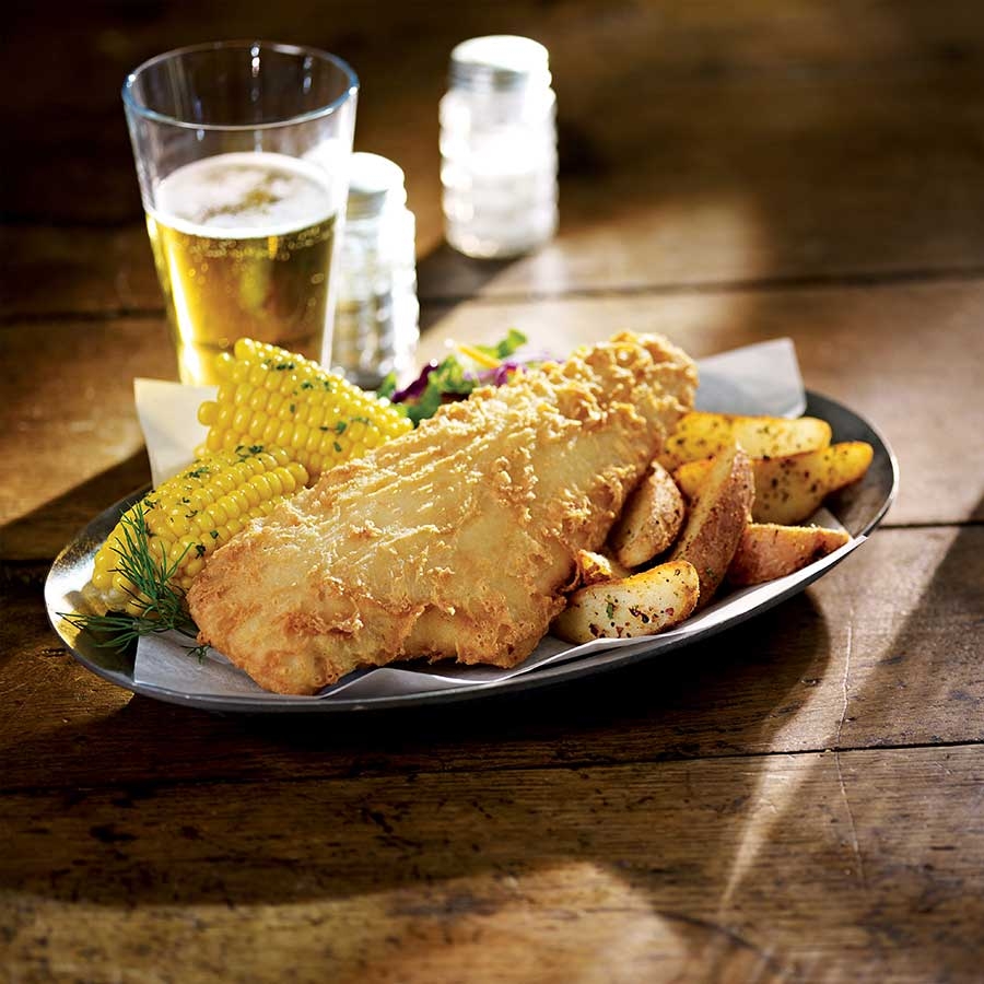 Trident Seafoods Golden Ale Battered Haddock Fillet, 8.5 Ounce Pieces, 10 Pound