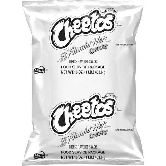 Cheetos Flamin Hot Crunchy Cheese Flavored Snacks, 16 Ounce -- 6 per case