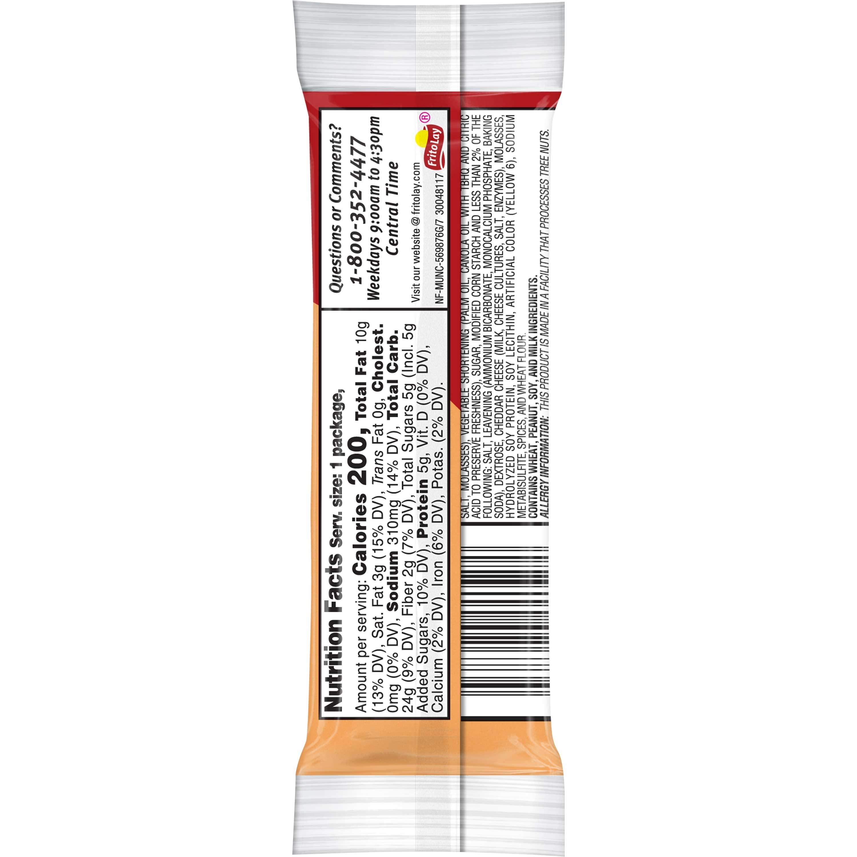 Frito Lay Snack Mix Munchies Cheese Flavored Cracker, 1.42 Ounce -- 96 per case.