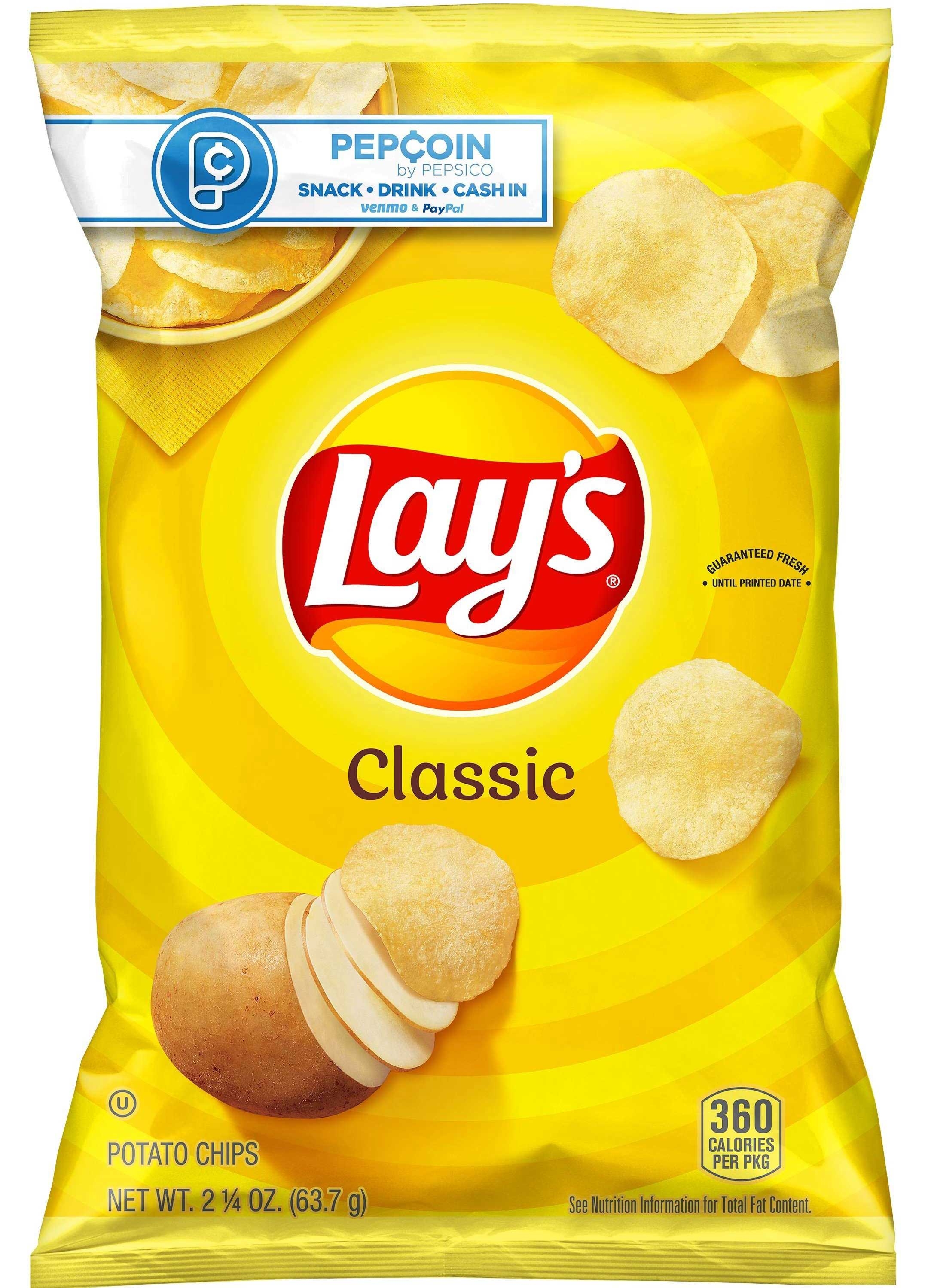 Lays Classic Potato Chips, 2.25 Ounce -- 24 per case