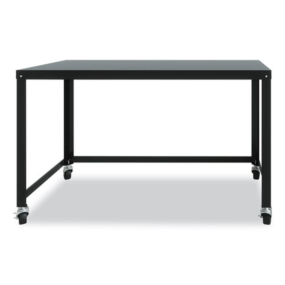 Hirsh Industries Black RTA Mobile Desk, 47.45 x 23.88 x 29.6 inch
