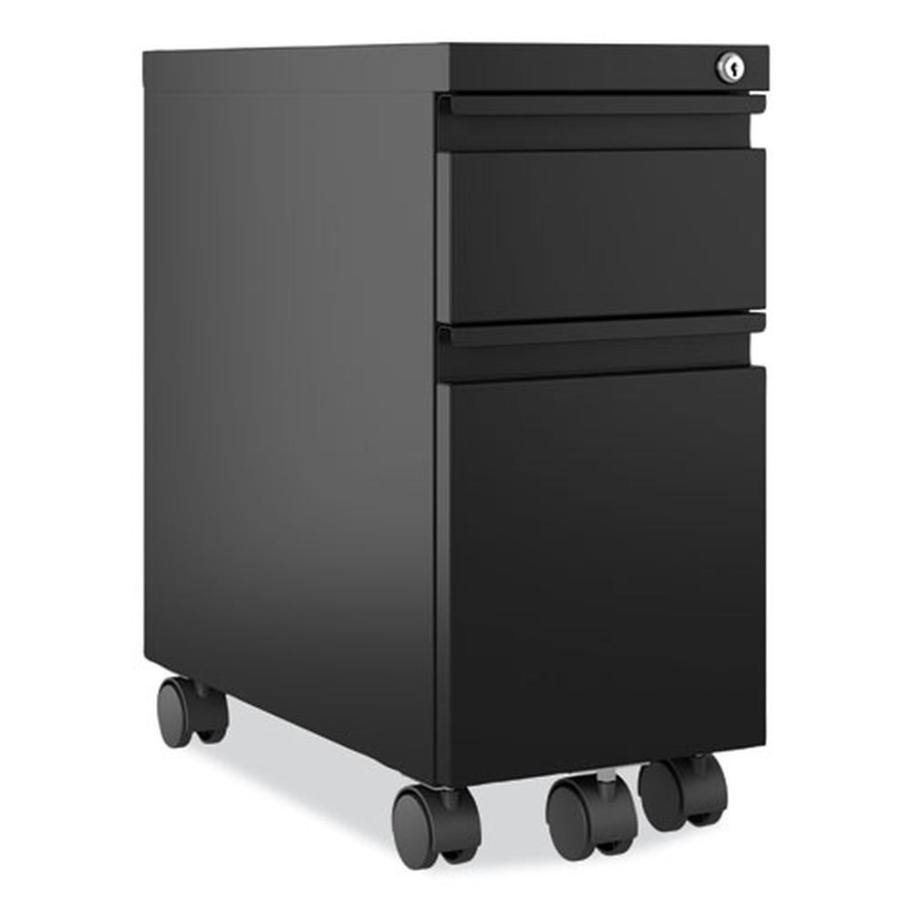 Hirsh Industries 2-Drawer Box/File Legal/Letter Black Zip Mobile Pedestal File, 10 x 19.88 x 21.75 inch