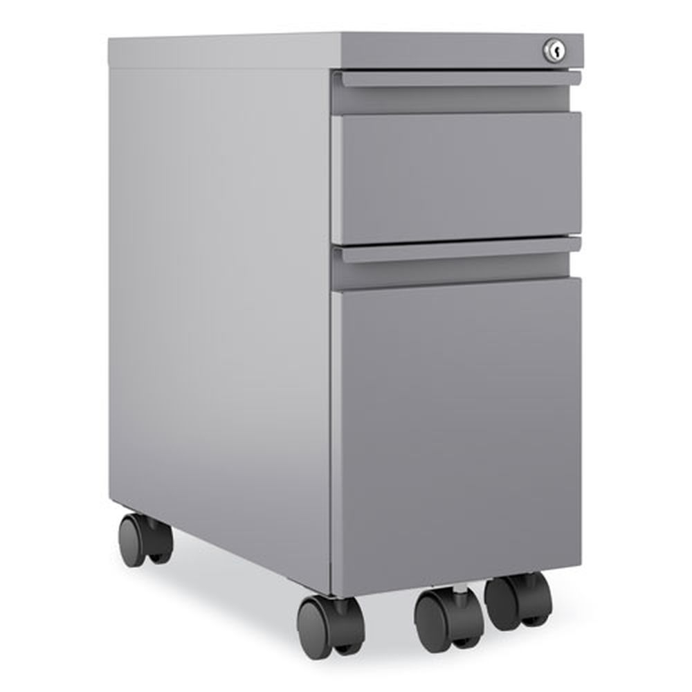 Hirsh Industries 2 Drawer Box/File Legal/Letter Arctic Silver Zip Mobile Pedestal File, 10 x 19.88 x 21.75 inch