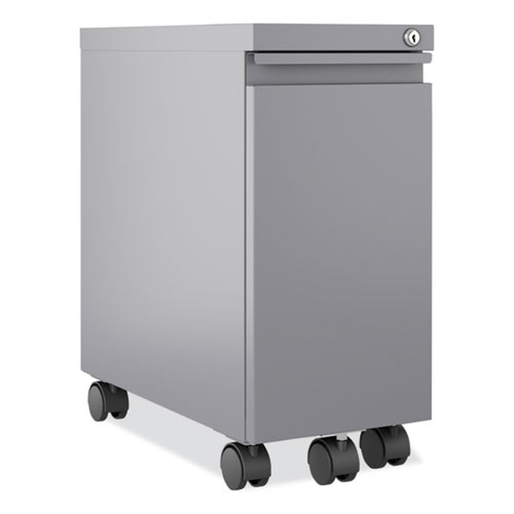 Hirsh Industries 1 Drawer File Legal/Letter Arctic Silver Zip Mobile Pedestal File, 10 x 19.88 x 21.75 inch
