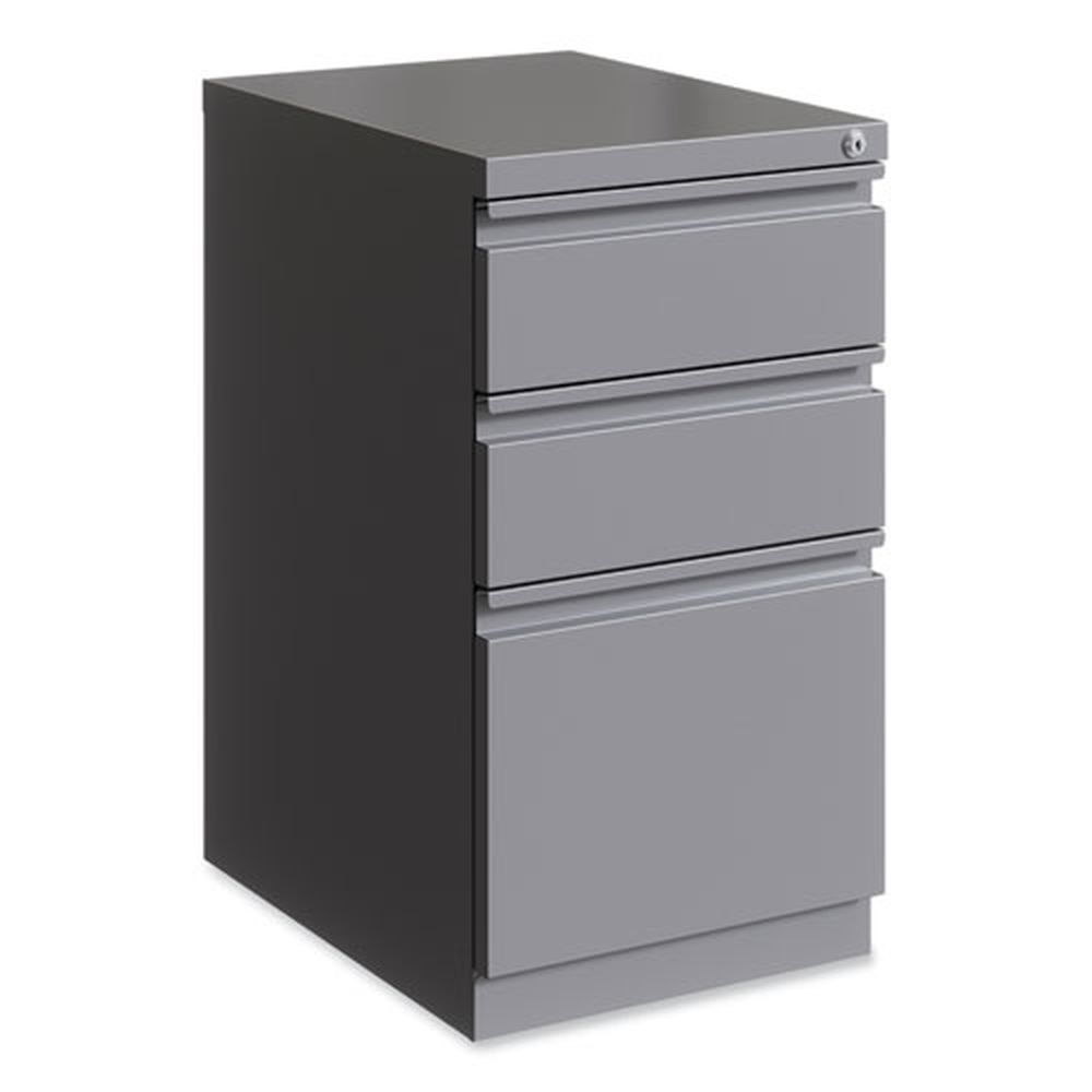 Hirsh Industries Full-Width Pull 20 Deep Box/Box/File Letter Arctic Silver Mobile Pedestal File, 15 x 19.88 x 27.75 inch