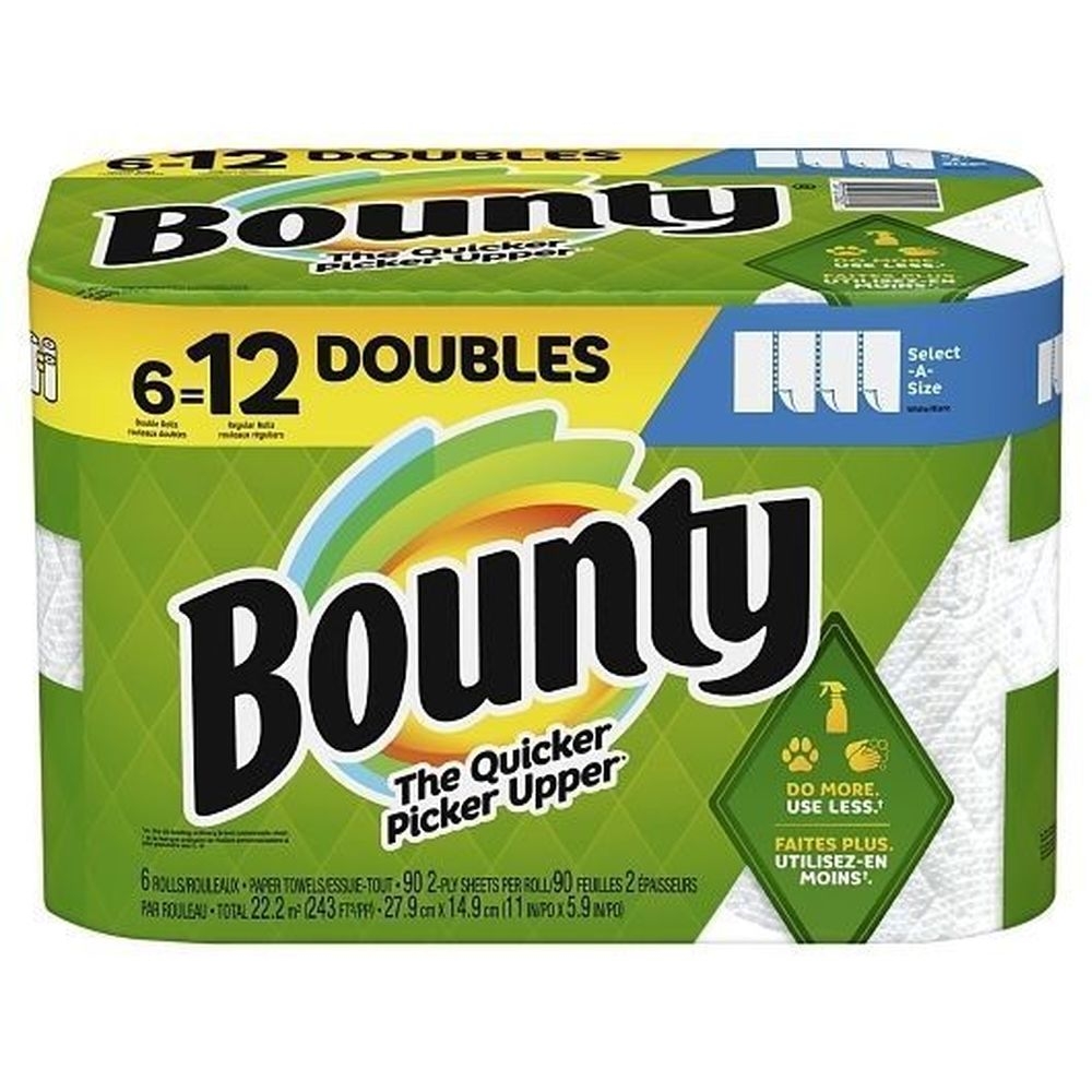 Bounty Base Select-A-Size White 2 Ply Paper Towel Roll, 22.2 Foot