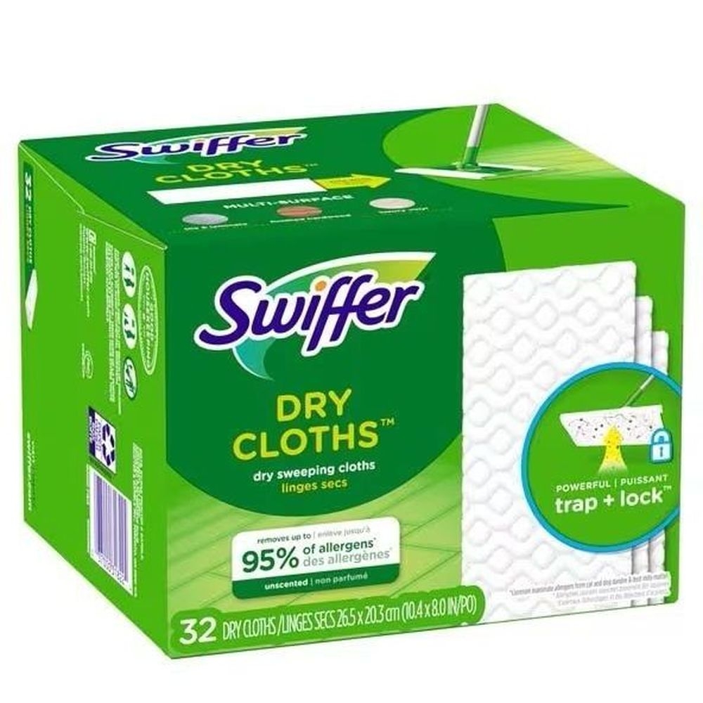 Swiffer Sweeper Dry Cloths Multi Surface Sweeping Cloth, 16 count -- 8 per case