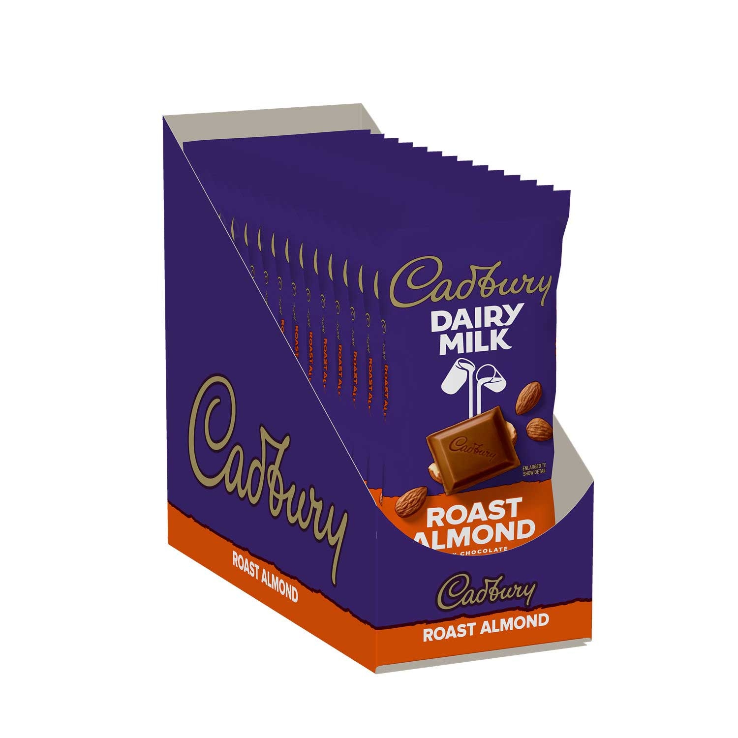 Cadbury Roast Almond Dairy Milk Chocolate Bar, 3.5 Ounce -- 14 per case
