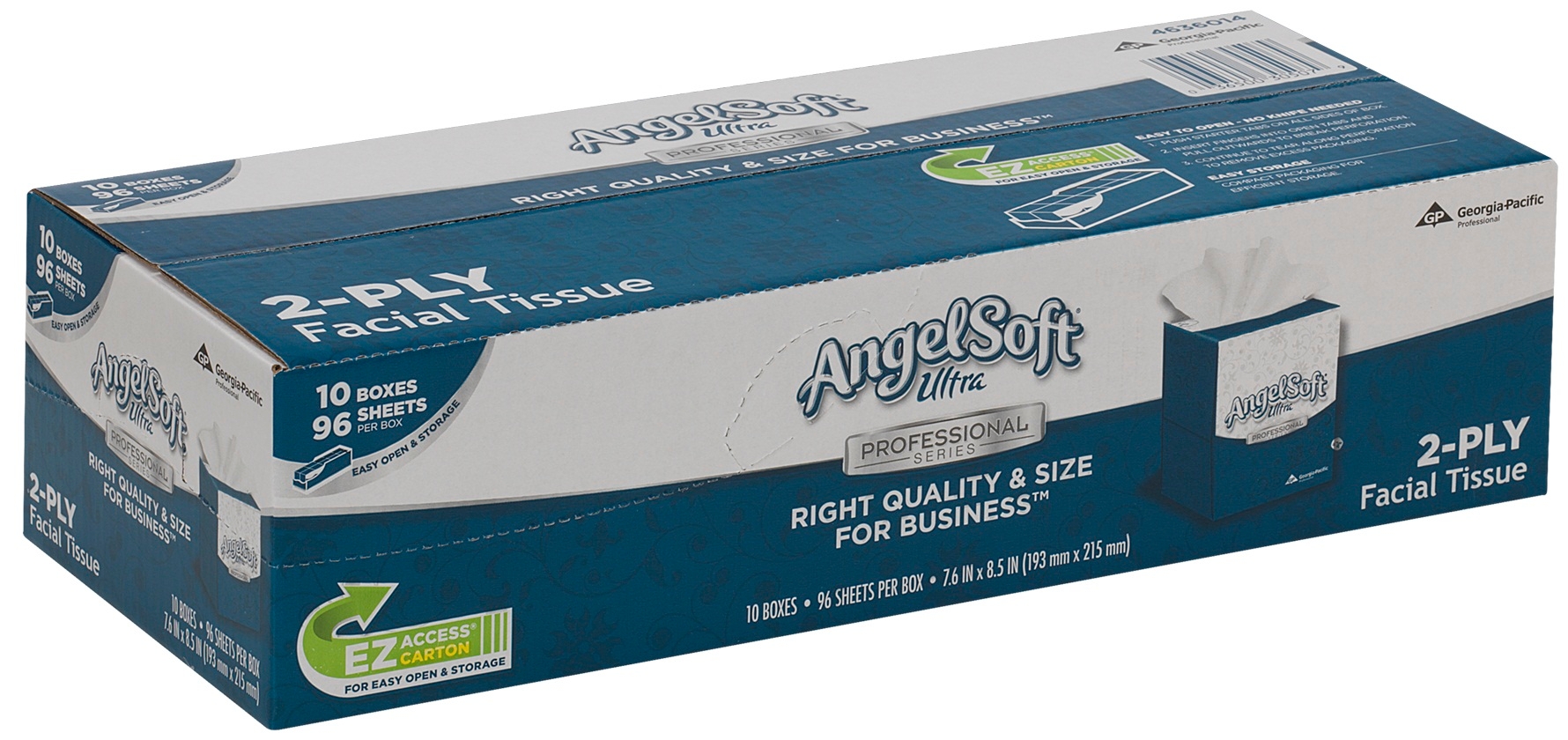 Angel Soft Convenience Pack Premium 2 Ply Facial Tissue -- 1000 per case
