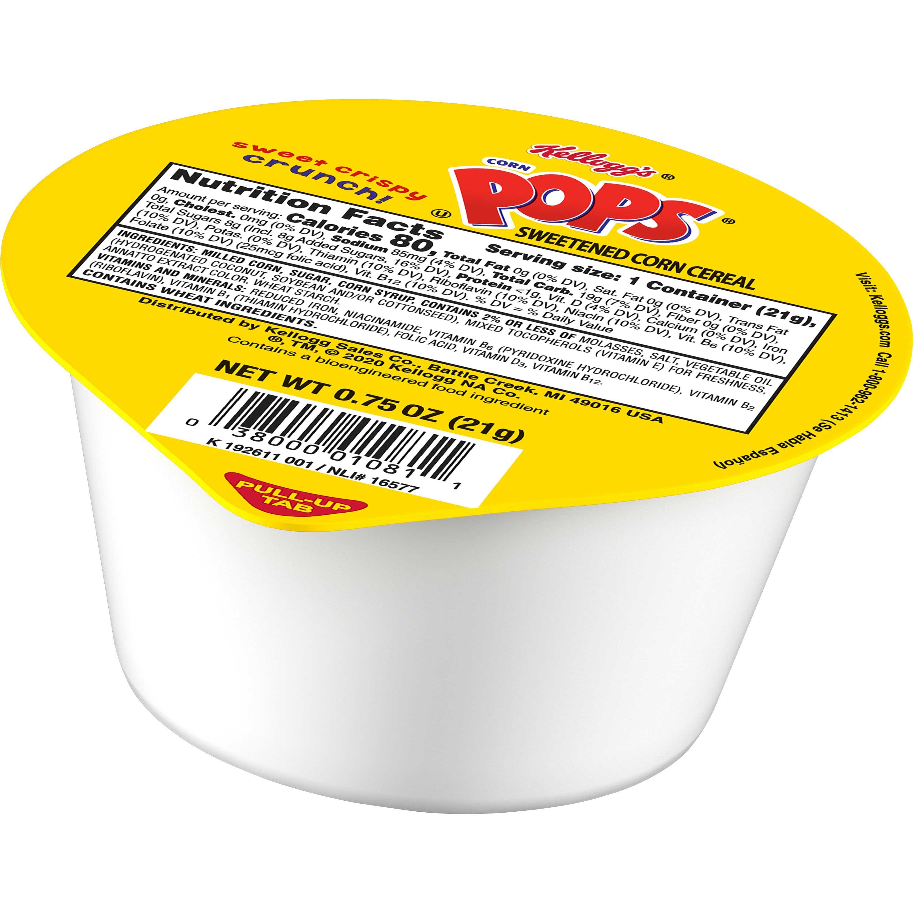 Cereal Corn Pops Single Serve 96 Case 0.75 Ounce