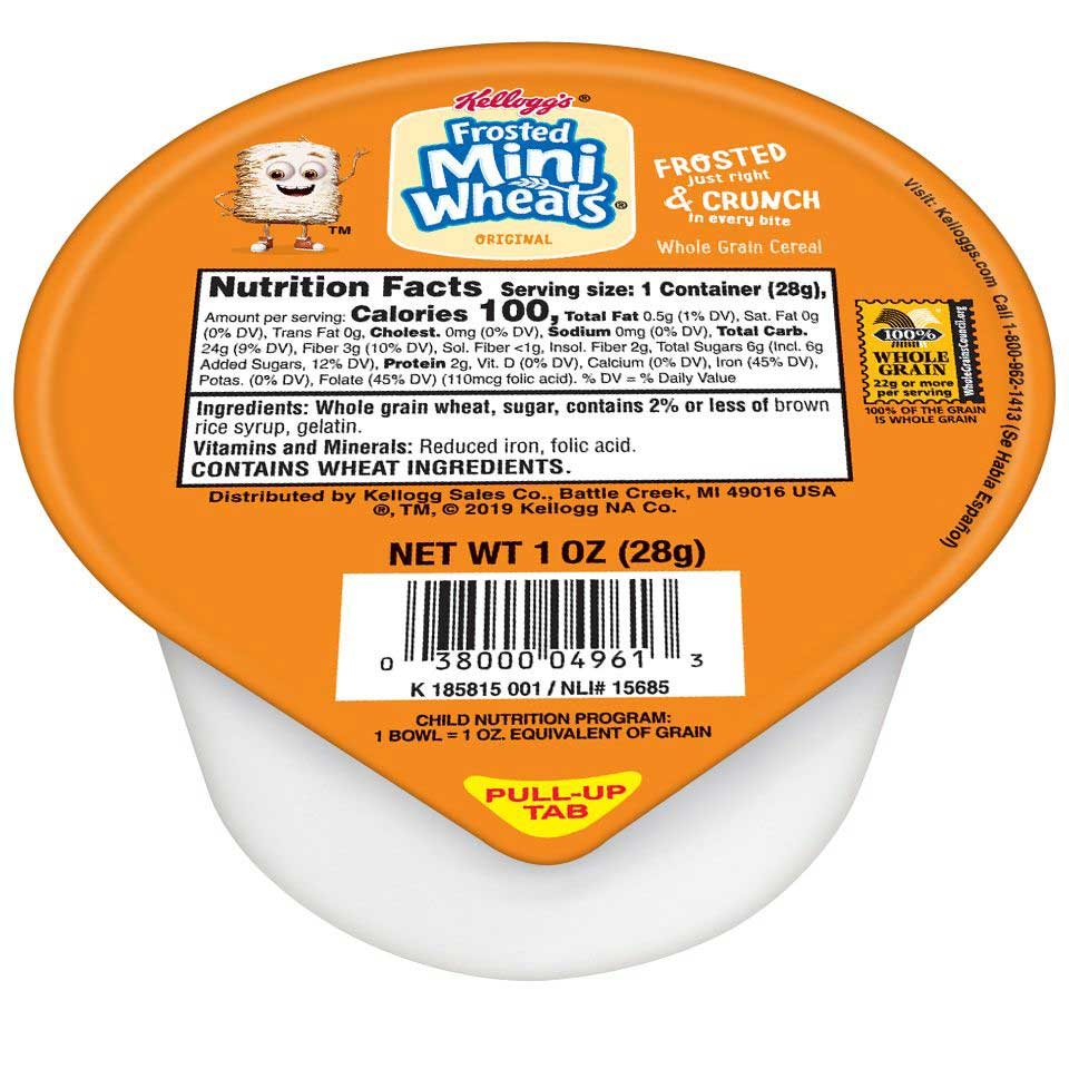 Cereal Frosted Miniature Wheat Bite Size 96 Case 1 Ounce