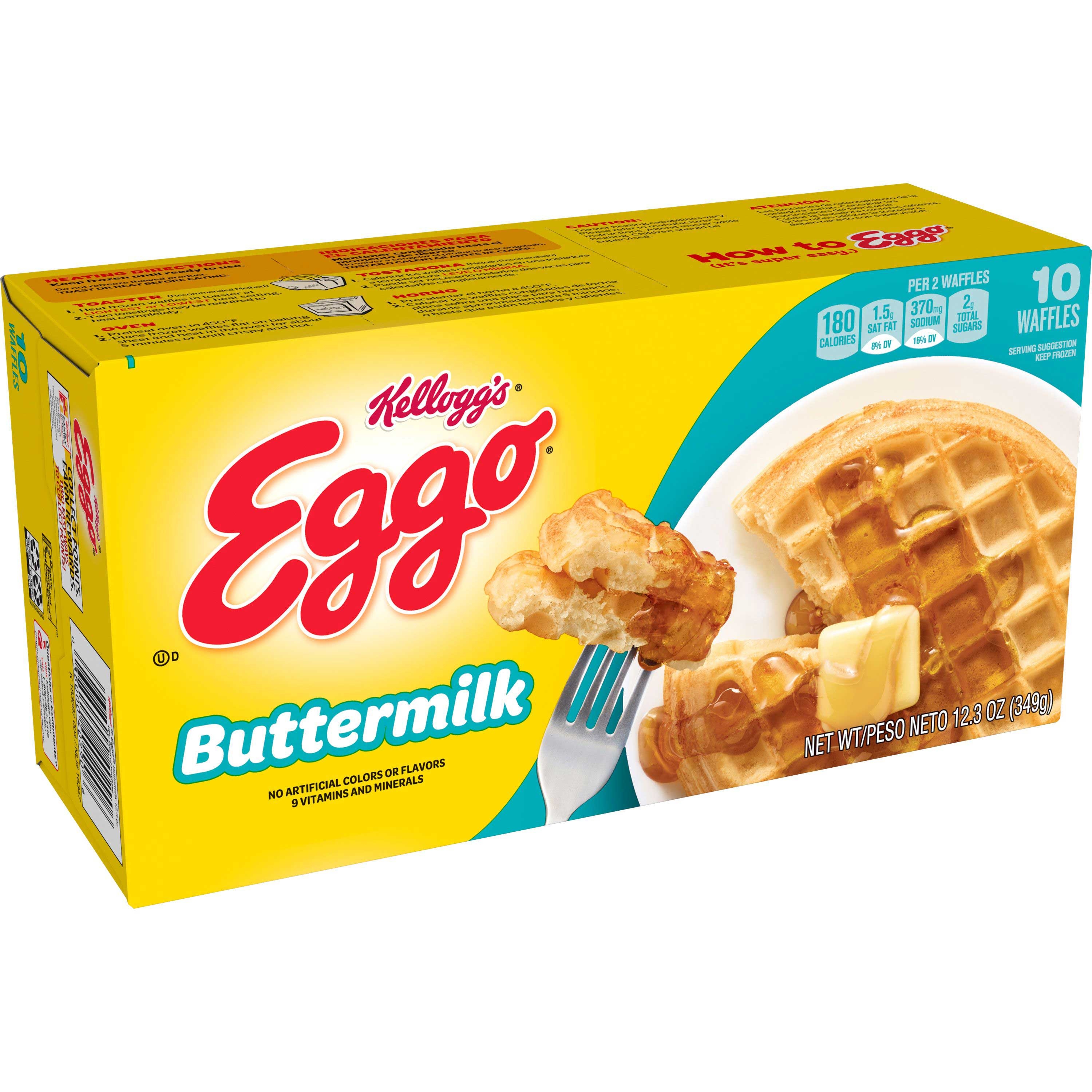 Eggo Waffles Buttermilk, 12.3 Ounce -- 8 per case.