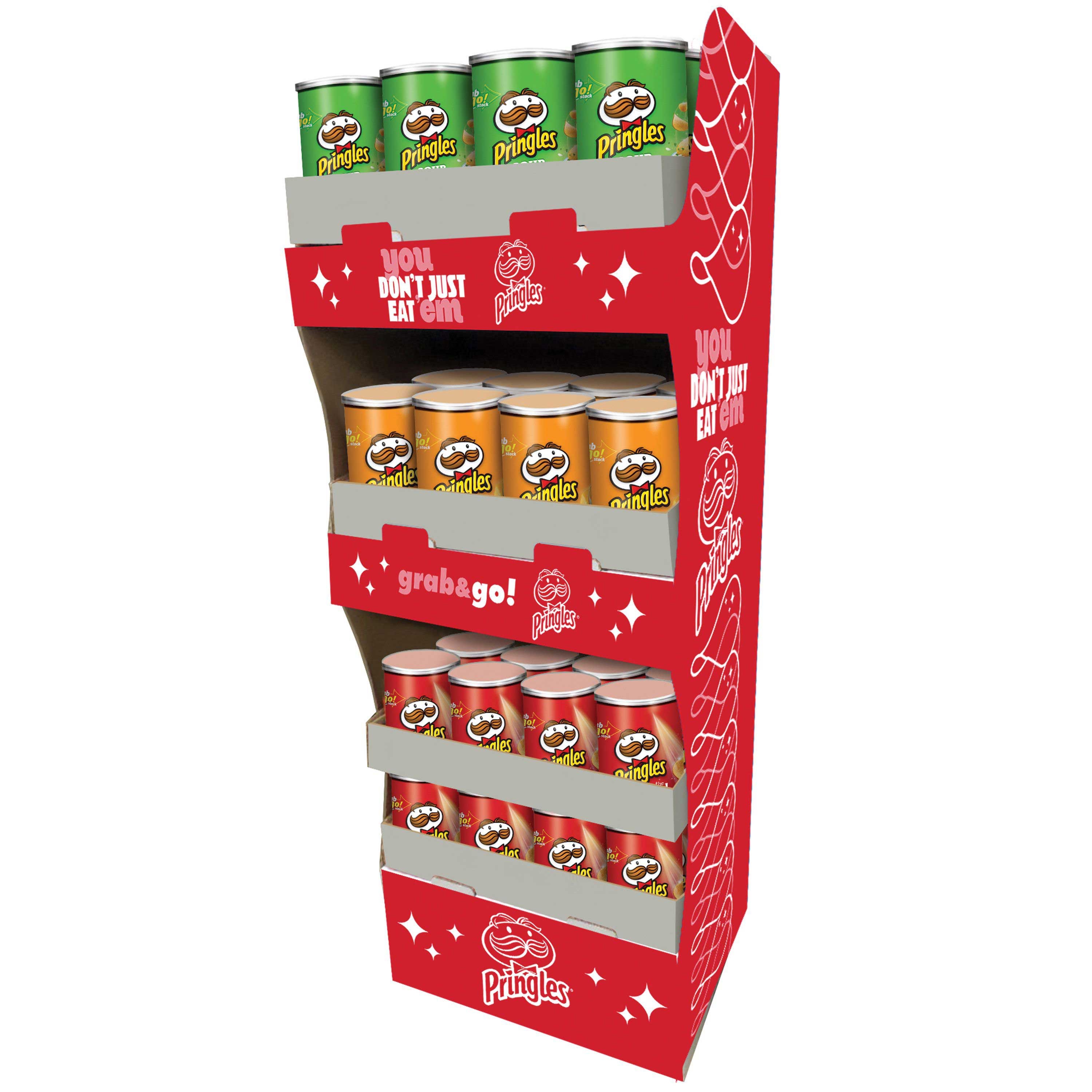 Pringles 3 Flavors Crisps -- 48 per case.