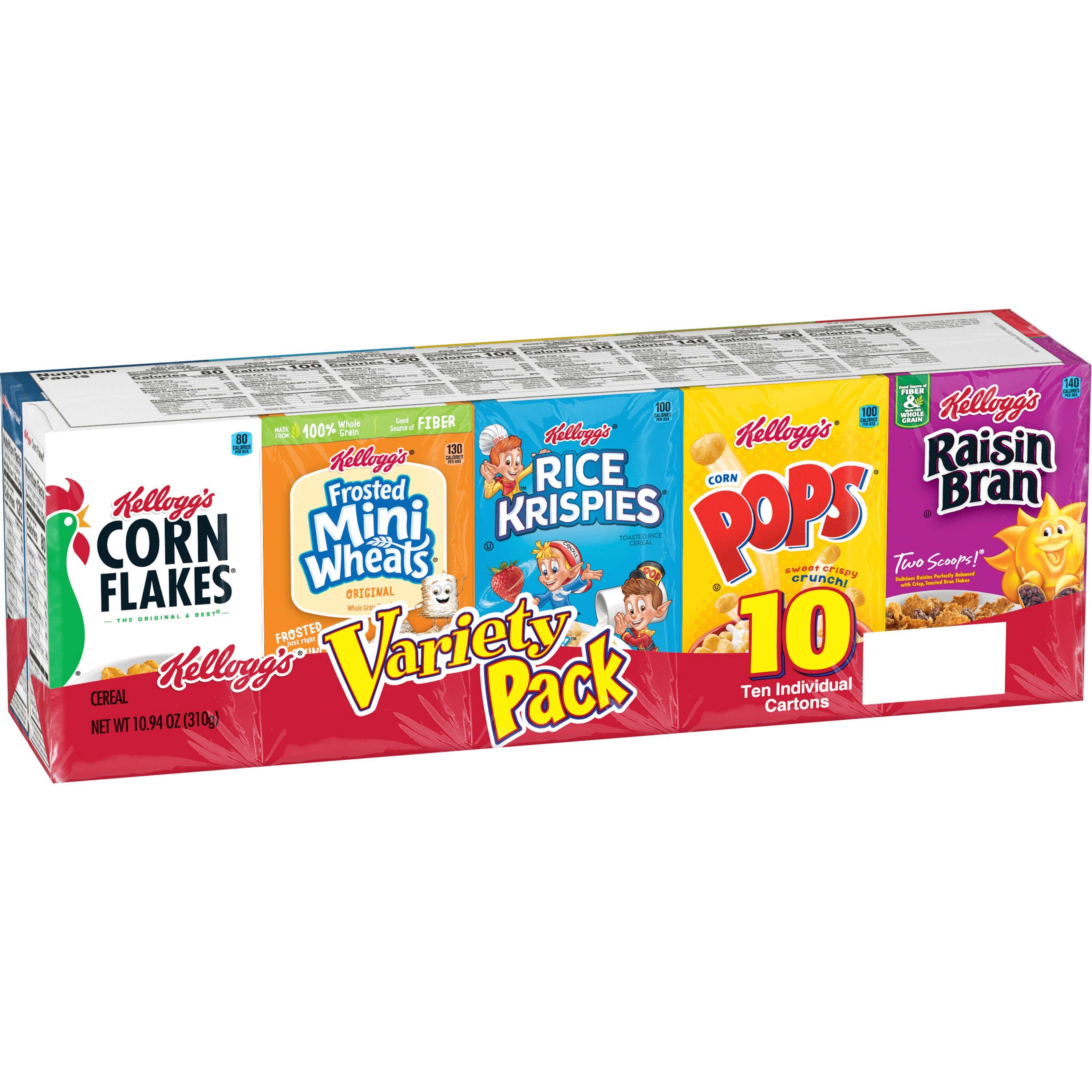 Kelloggs Total Assortments Cereal - Variety Pack, 10.94 Ounce -- 120 per case.