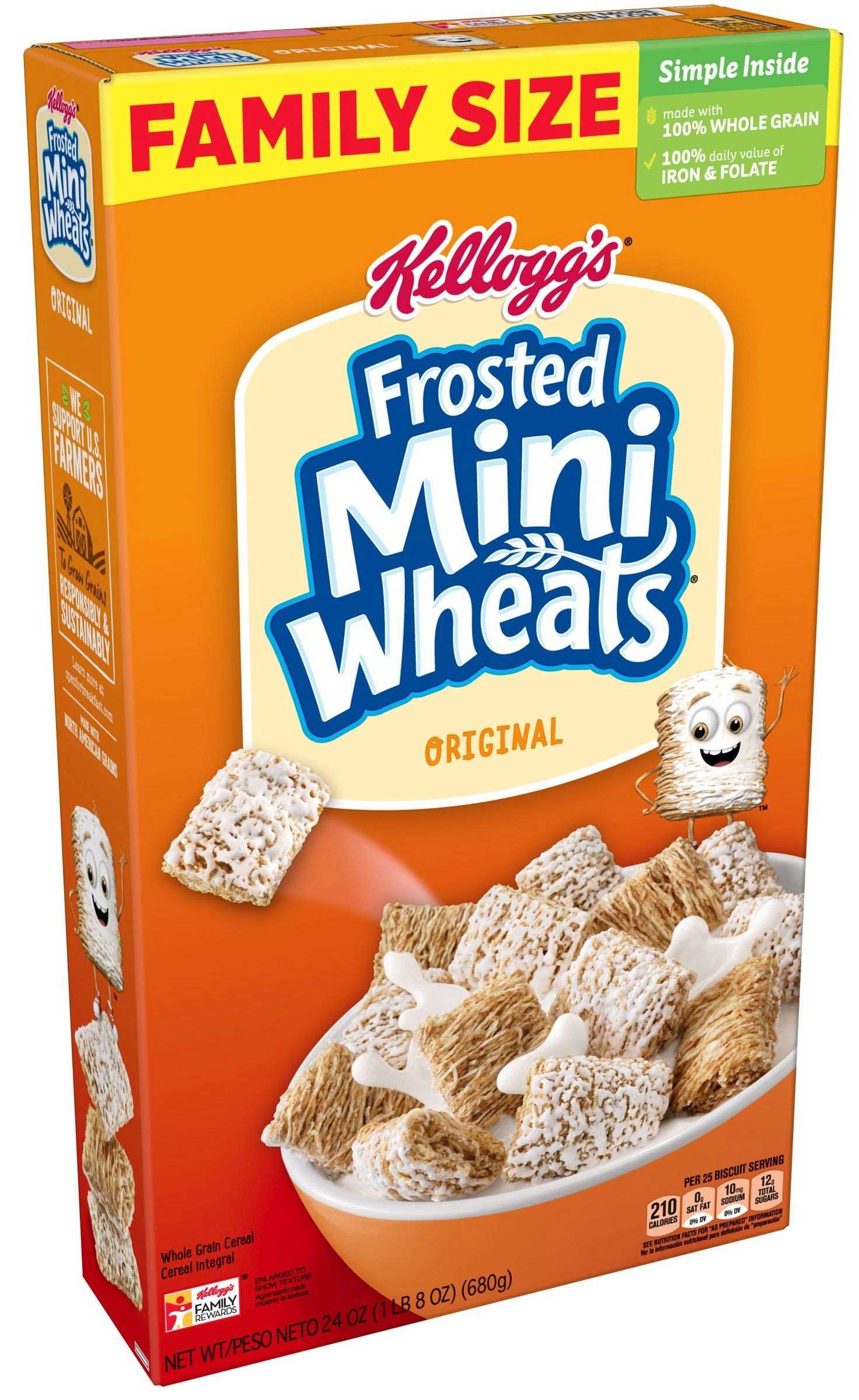 Kelloggs Original Frosted Mini Wheats Cereal, 24 Ounce -- 10 per case