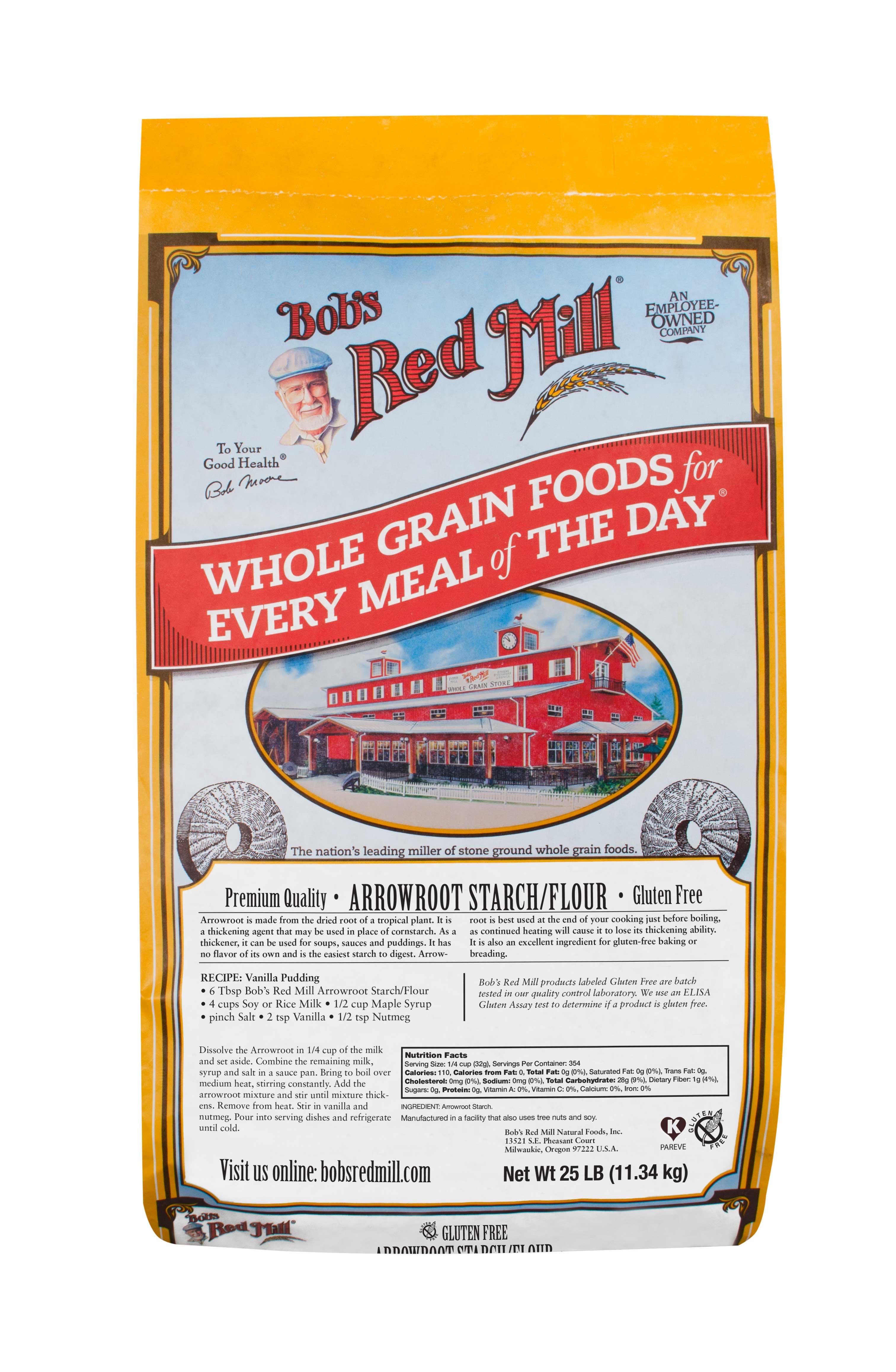 Bobs Red Mill Arrowroot Starch Flour, 25 Pound.
