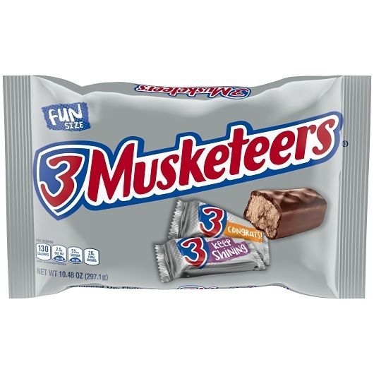 3 Musketeers Fun Size Chocolate Bar, 10.48 Ounce -- 12 per case