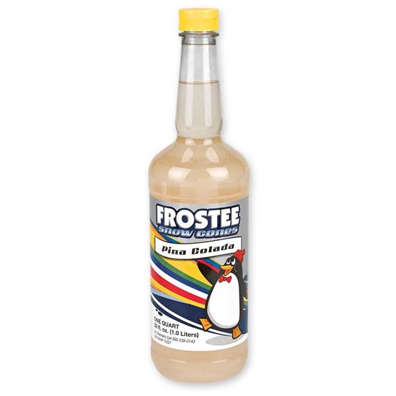 Frostee Snow Cone Pina Colada Syrup, 32 Ounce -- 12 per case.