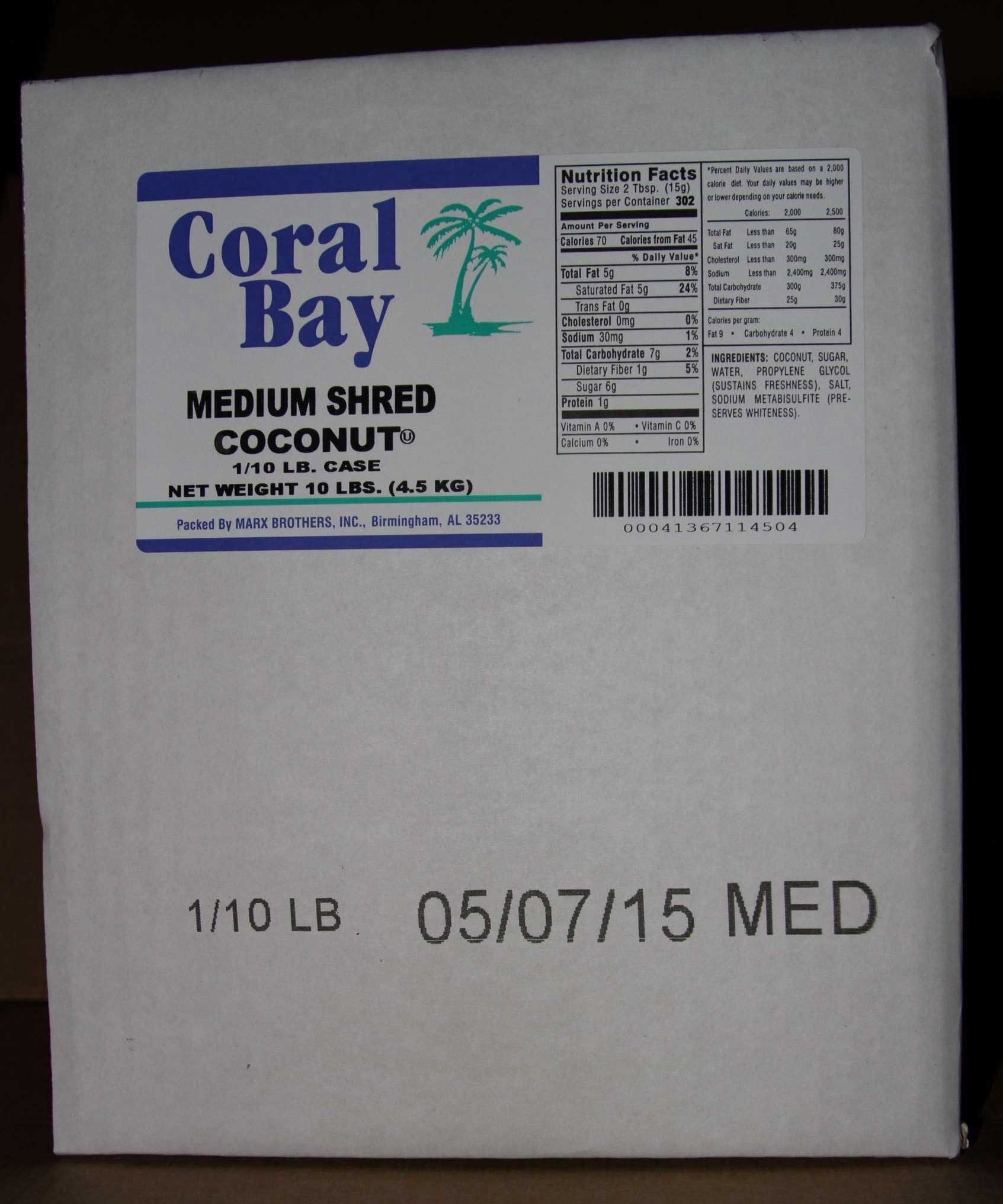 Coconut Coral Medium Shredded 10 Pound