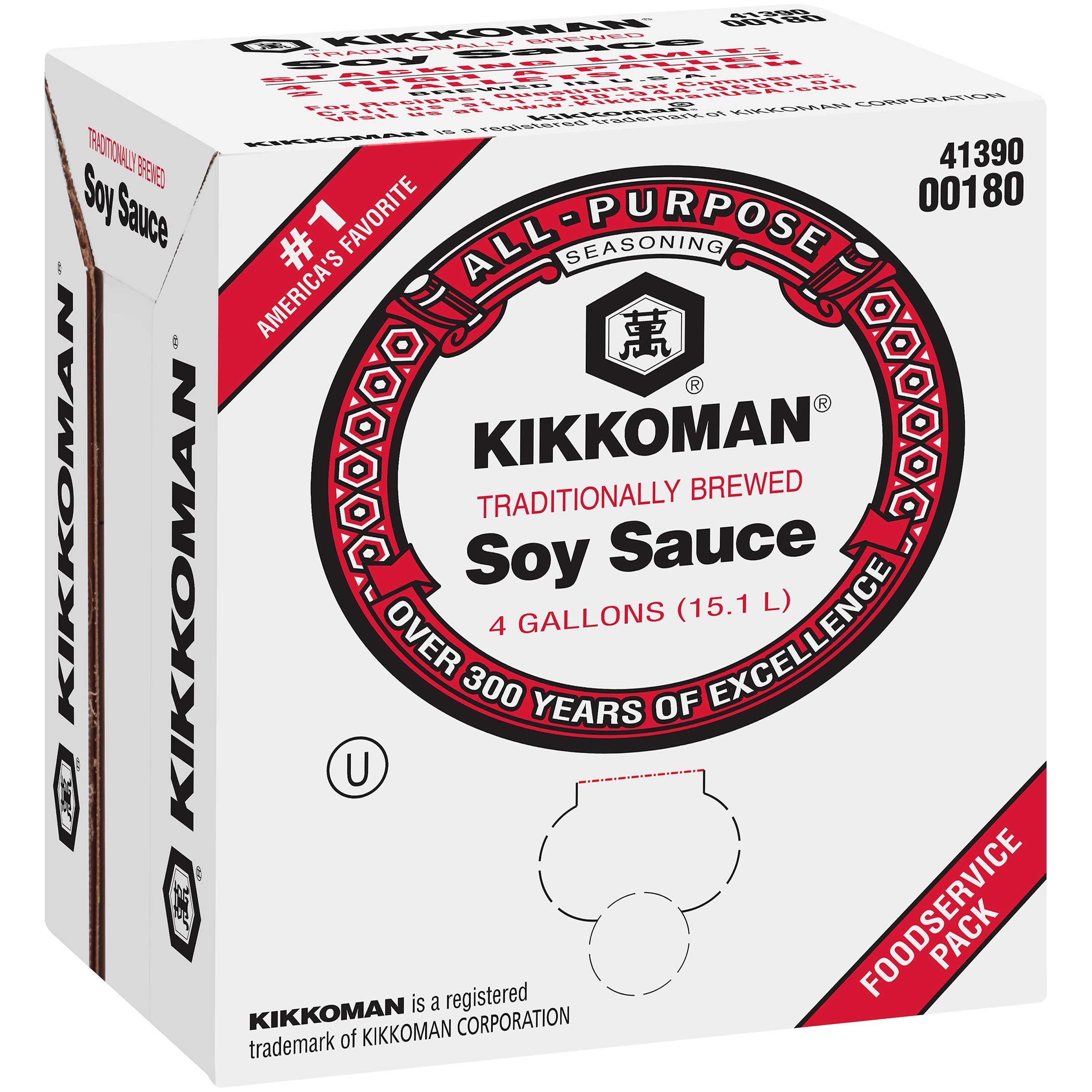 Kikkoman Soy Sauce, 4 Gallon.