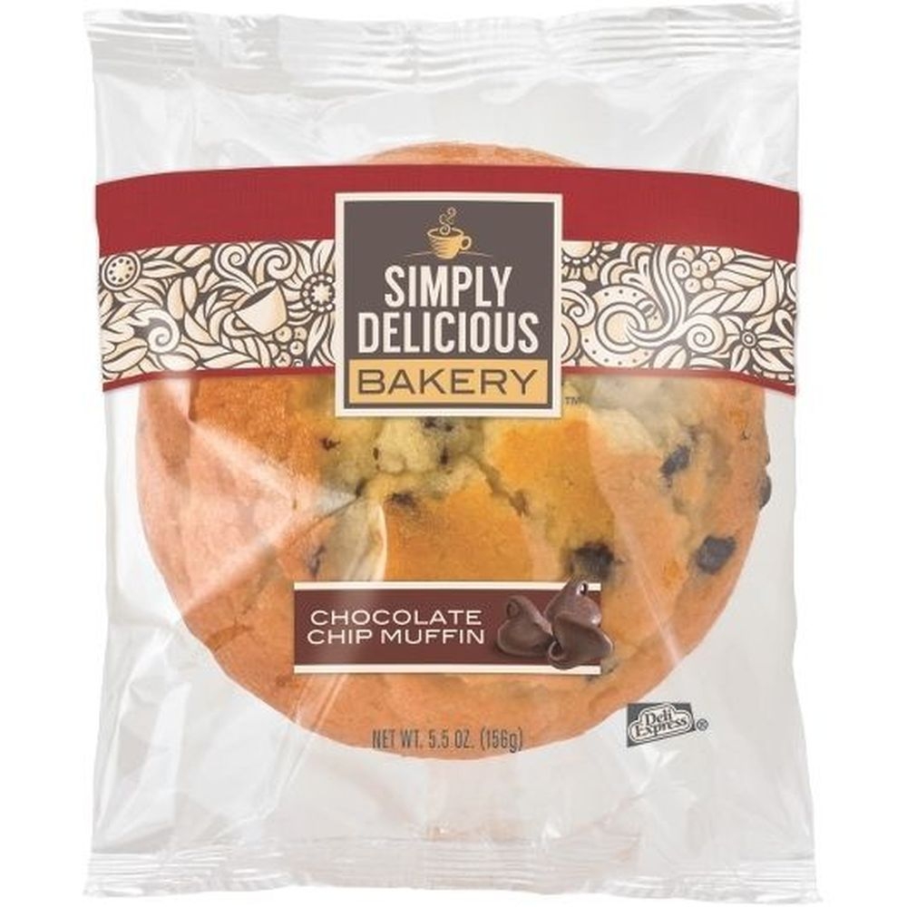 Simply Delicious Chocolate Chip Muffin, 5.5 Ounce -- 12 per case