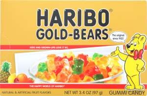 Haribo Gold Bears Gummies - Theater Box, 3.4 Ounce -- 12 per case