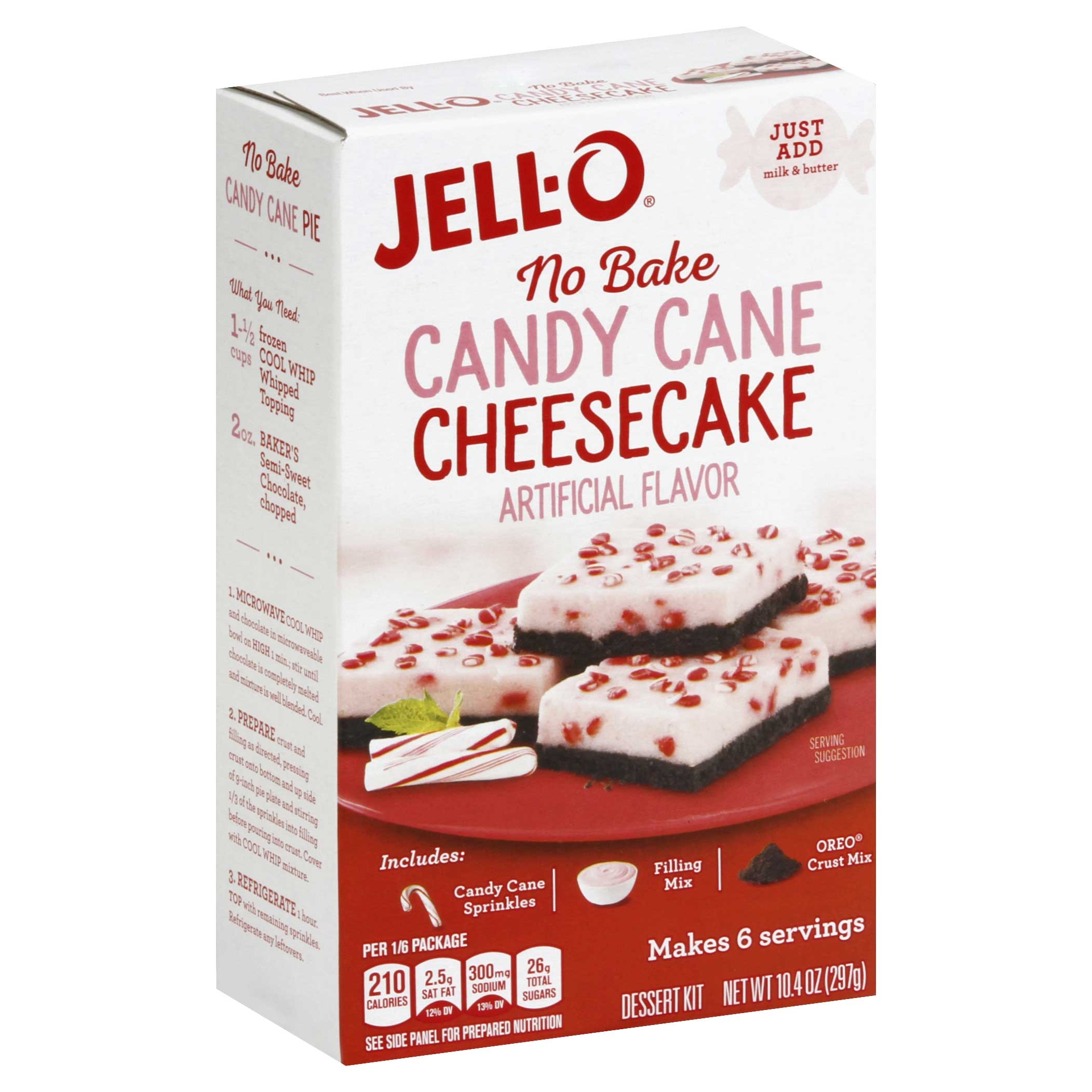 Jello Dessert No BakeCandy Cane, 10.4 Ounce -- 6 per case.