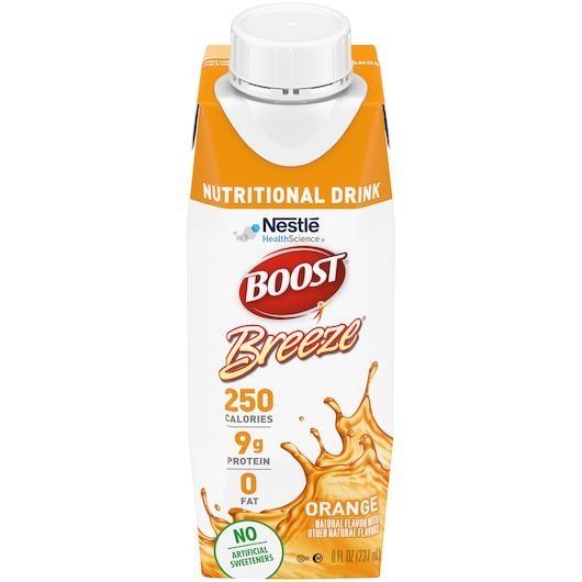 Boost Breeze Orange Nutritional Drink, 8 Fluid Ounce -- 24 per case