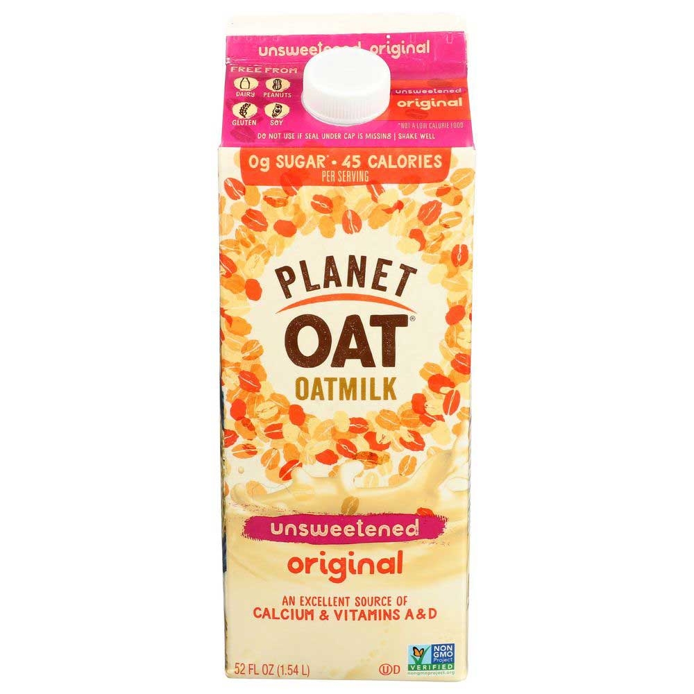 Planet Oat Unsweetened Original Oatmilk, 52 Fluid Ounce -- 6 per case