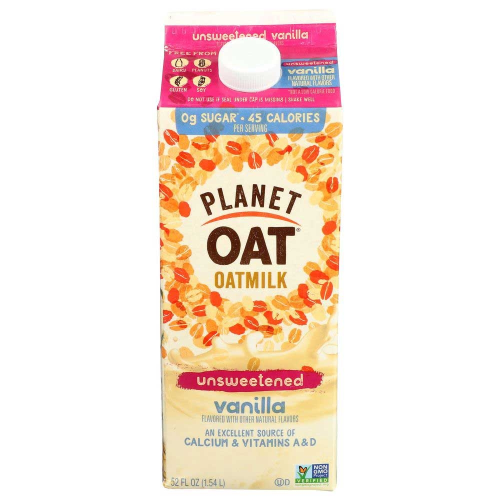 Planet Oat Unsweetened Vanilla Oatmilk, 52 Fluid Ounce -- 6 per case