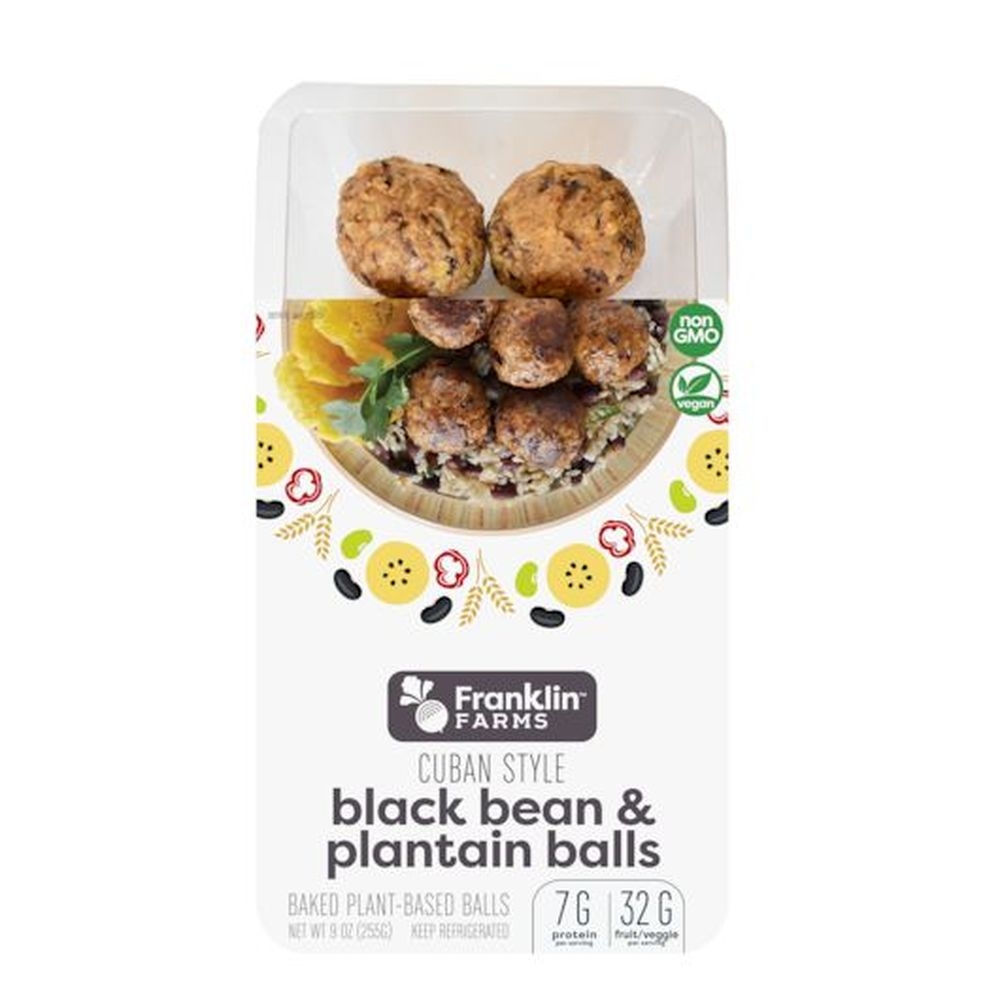 Franklin Farms Cuban Style Black Bean and Plantain Balls, 9 Ounce -- 6 per case