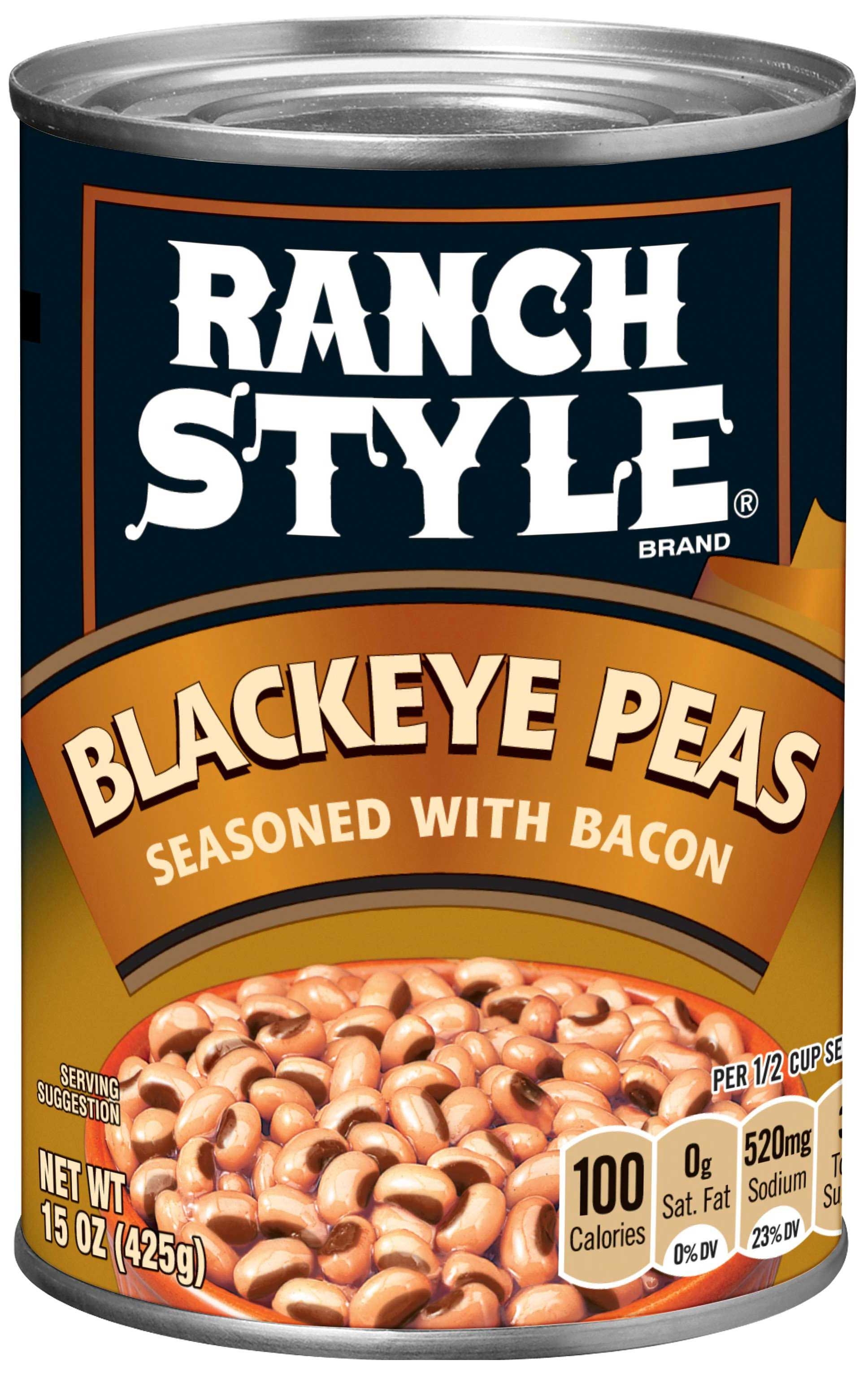 Ranch Style Black Eye Beans with Bacon, 15 Ounce -- 12 per case