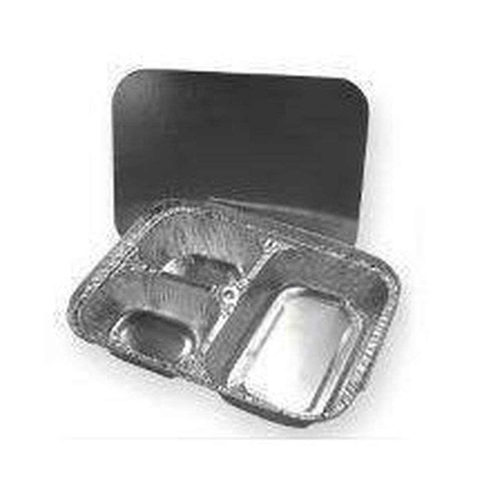 Western Plastics MOW Hi Divider 3 Compartment Tray with Lid -- 250 per case.