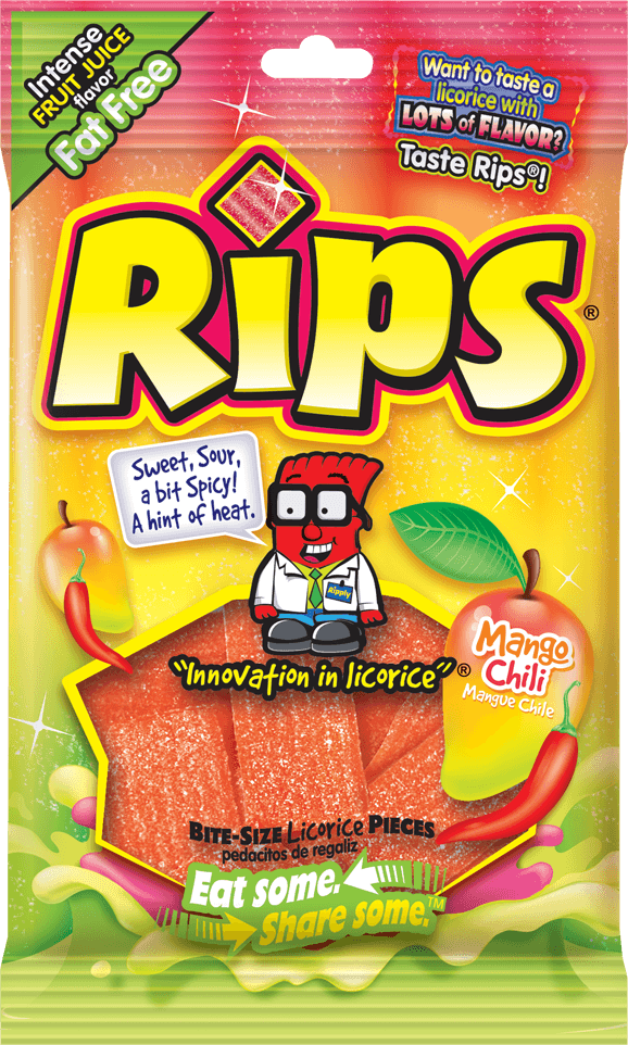 Rips Mango Chili Candy, 4 Ounce -- 12 per case.