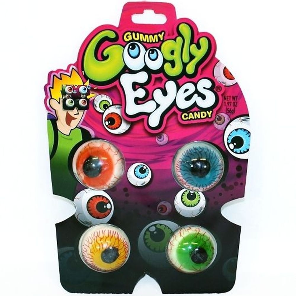 Googly Eye Gummy Candy - Clip Strip, 1.97 Ounce -- 48 per case